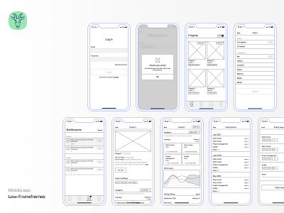 Giddy – Low-fi wireframes low fi user experience user flow ux wireframes