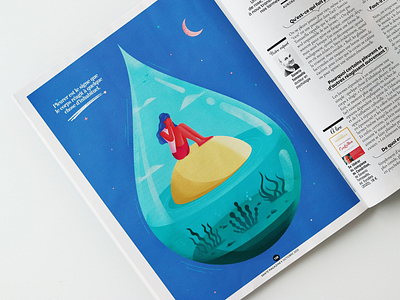 "I cry for nothing" illustration fro Sante crying design illustration isometric magazine psychology tear woman