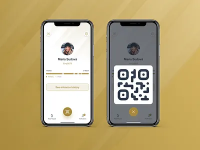 Card Access App (Brown) app branding design iosapp ux