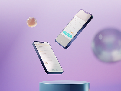 Appointment Comp v2 3d android app app design blender design interface ios mobile telemedicine ui ux