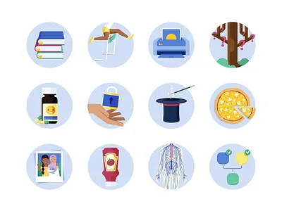 Medify Icons Vol. 3 antidepressants athlete burger sauce confidentiality friends hurdle icons illustration inference living question bank magician hat magician wand peripheral nervous system photography pizza printer tree trick vector