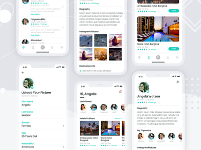 Make Friends during Trips | Travel + Social App app app design behance design facebook figma illustration instagram minimal mobile app social media socialapp socialmedia travel app tripmate ui ui ux uiux user experience user interface