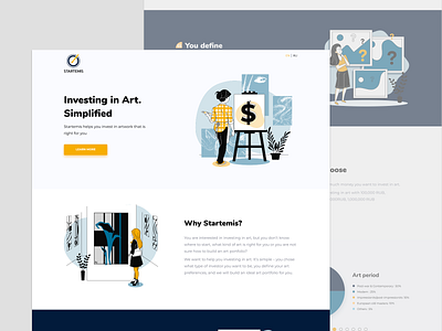 Startemis website design design illustration illustrator minimal perfectorium typography ui ux web website