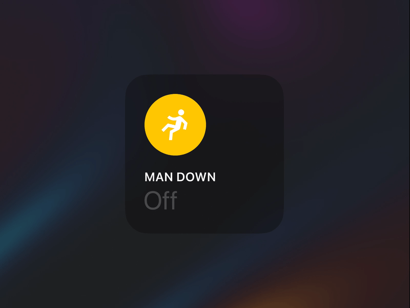 Man Down Widget animation apple fall falling gif icon ios motiongraphics ui ux widget