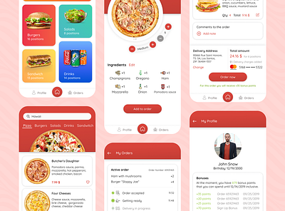 Food Delivery App app burger delivery delivery app food food app food delivery food delivery app mobile mobile app mobile app design mobile design mobile ui pizza sushi ui ui design ux ux design uxui