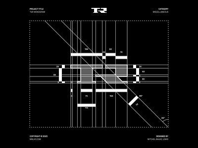 T&R - Logo Design / Grid branding concept grid logo logodesign mark minimal monogram symbol