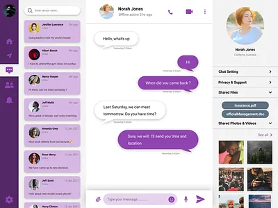 Day13 DirectMessaging app design flat typography ui web