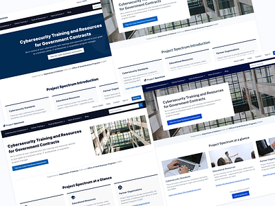 ProjectSpectrum - cybersecurity training platform III interface landing page ui user experience user interface ux web design website