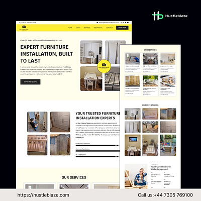 Expert Furniture Installation Website for First Choice Fitters animation branding logo ui