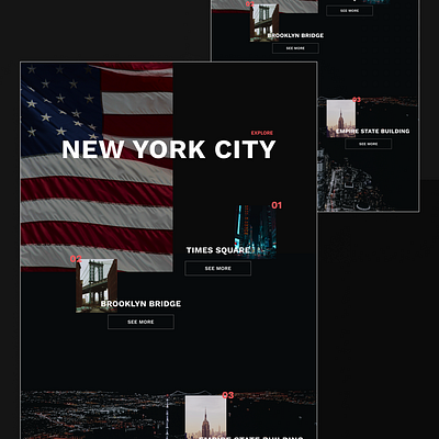 New York City Travel Website brooklyn clean dark dark mode design manhattan minimal new york new york city new york times product design travel travel agency travel website ui ux web web design website website design