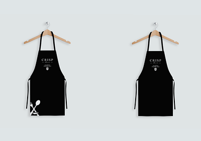 Crisp catering - Apron design branding design illustration logo minimal vector