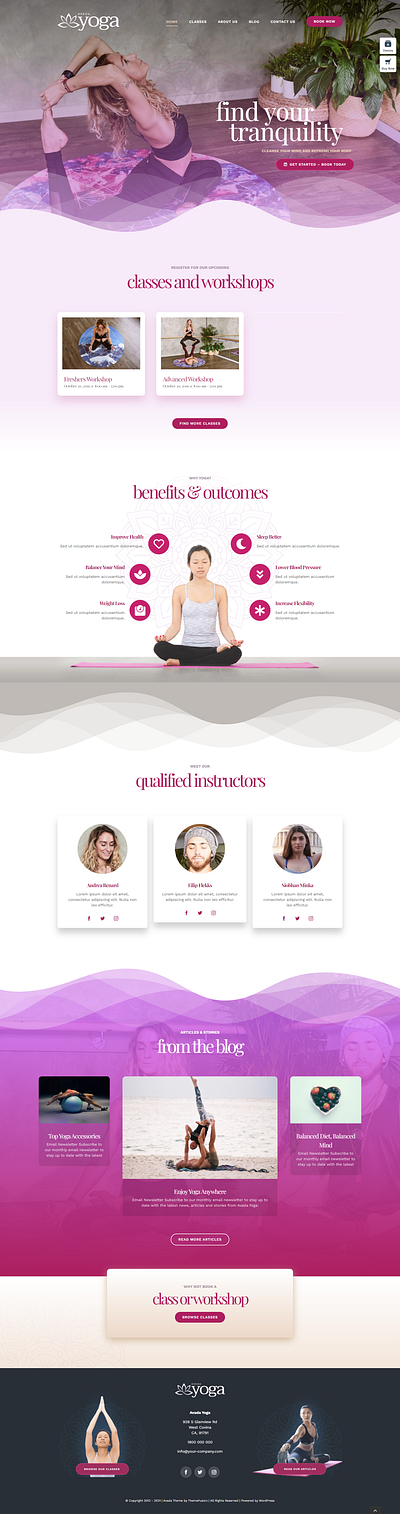 Avada Yoga WordPress Theme blog design design theme web design website wordpress theme