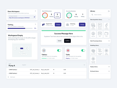 SaaS Components - Ai Digital Twin App ai app components dashboard digital twin list progress saas share toggle ui uidesign uiux ux