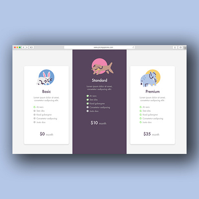 Daily UI 030 - Pricing daily ui daily ui challenge dailyui dailyuichallenge design illustration pricing page pricing plan pricing table ui website design