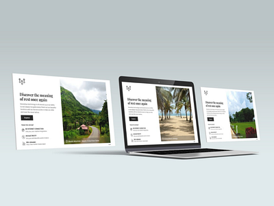 Tourist Agency landing page ui ux