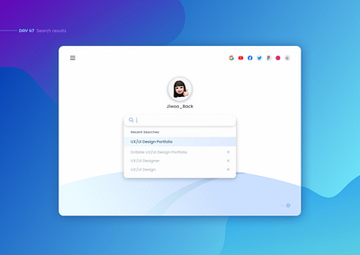 Search results app design dropdown interface minimal profile result search search bar search engine search engine optimization search results tab ui ui design user interface ux uxui web web design