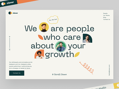 Clever studio afterglow branding company design homepage illustrations landing landing design landing page logo minimal social social network typogaphy ui ux website