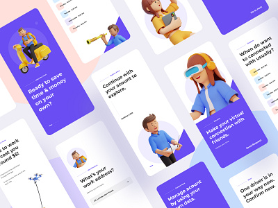 Virtual connection mobile application app app design application business color connection deliver header illustration illustrations mobile mobile app mobile ui typography ui ux virtual vr web website