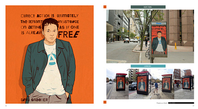 David Graeber art design illustration political portrait subversion subvertising typography