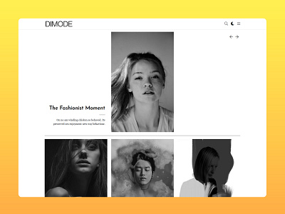 DIMODE - Fashion & Lifestyle Magazine Bootstrap WordPress Theme black and white blog design bootstrap design fashion frontend graphic design magazine minimalist minimalistic template design typography wordpress design wordpress development wordpress theme