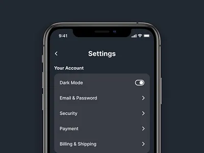 Dark Mode Settings dark mode settings user interface