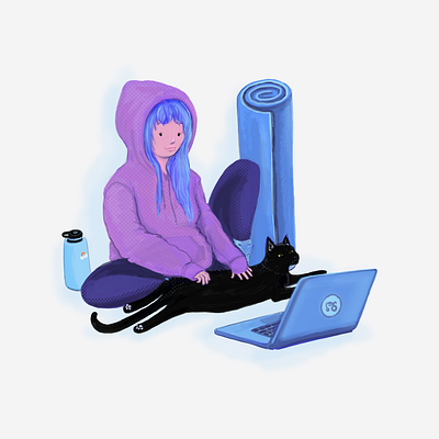 Safe Place digital art home illustration introvert life