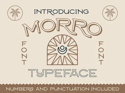 Morro Tyepface badge design beach clean font desert font mexico modern font moon design morro font nienowbrand retro font retro fonts sun design typeface vintage design vintage font western western font