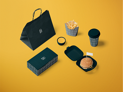 Bip's Burger Joint Branding & Packaging branding burger logo minimal typography