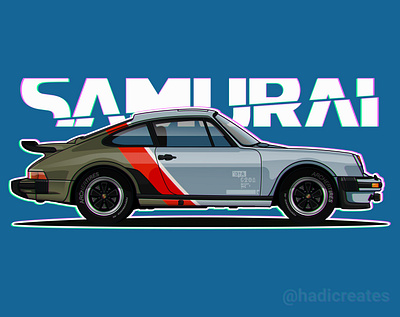 Johnny Silverhand's Porsche cyberpunk 2077 illustration porsche 911 sticker videogame