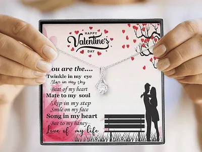 Shineon massage card branding card design jewellery massage card necklace