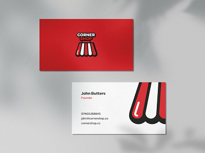 Cornershop amazon brand brand design brand identity branding business card business card design business cards cornershop ebay illustration logo logo design logotype marketplace marketplace brand marketplace identity marketplace logo red typography