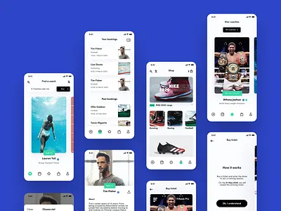 Sports Coach Booking App UI app appointment booking branding calendar design illustration sports sports design ui ux