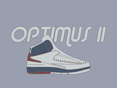 Jordan 2 Optimus flat icon illustration jordan nike optimus prime shoes transformers