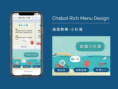 Chatbot Rich Menu Design chatbot design graphic design illustration marketing social media ui