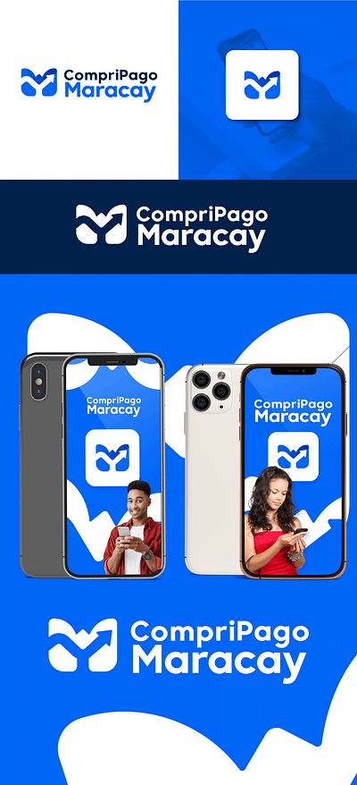 Compri pago maracay app app web design design illustrator logo logotype vector