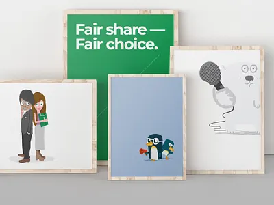 Fair Share - Fair Choice character design illustration vector