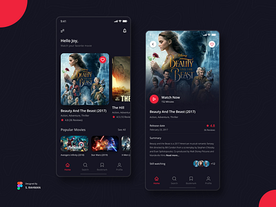 Movie App Design app app design design figmadesign movie app new trend ui uidesign ux