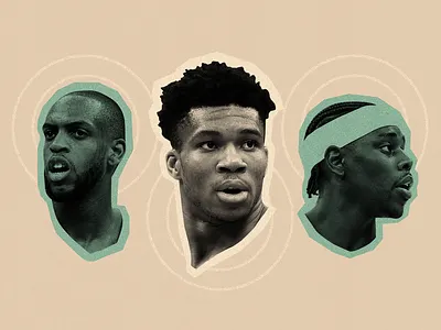 Big Three basket ball basketball bucks design dunk giannis giannis antetokounmpo hoops illustration jrue holiday khris middleton nba playoffs