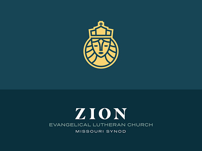 Zion Logo bible church crown face queen woman