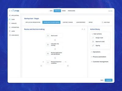 LifeUp DSM Platform case cms cms development component library desigion design dms engine fintech fintech app library ui lifecycle loan loan app management system process automation ui ux