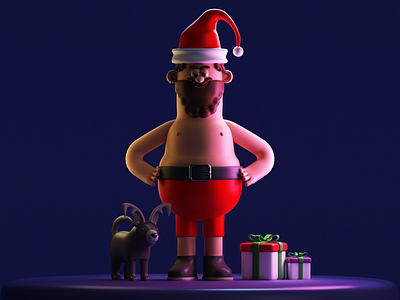 Santa´s Brother 3d 3d art 3dcharacter 3dillustration 3dmodel c4d characterdesign cinema4d illustration vray