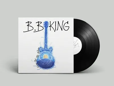 BB KING Plak Kapağı Tasarımı design graphic design illustration typogaphy typography