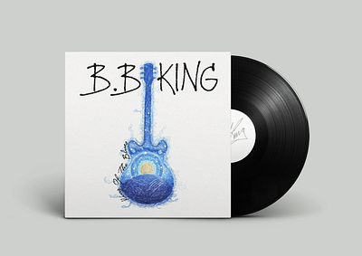 BB KING Plak Kapağı Tasarımı design graphic design illustration typogaphy typography