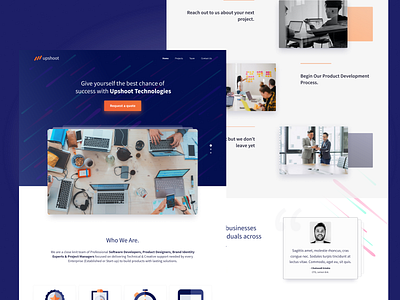 Upshoot design figma landing page template ui web design website