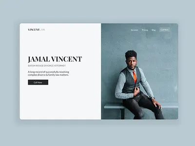 Vincent Law attorney figma landing page concept lawyer ui ux web design website design