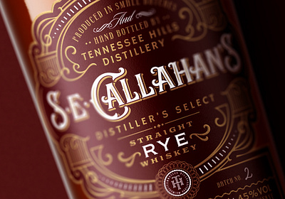 S.E.Callahan's / Rye bottle design label lettering packaging spirit tennessee whiskey