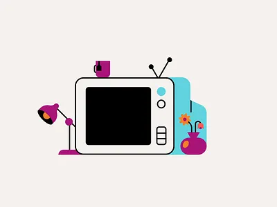 Bloom ๐๐ธ๐บ 3d animation 2d character computer cute design eye flower fun illustration motion pop retro vector vintage watching