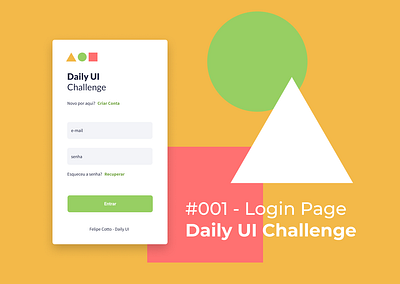 #001 - Login Page | DailyUi Challenge 100 day challenge app daily dailyui design mobile ui ui ux uidesign ux web