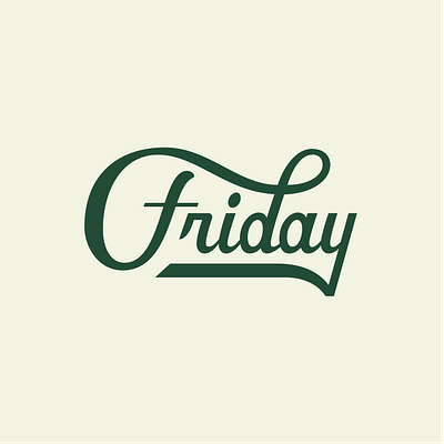 FRIDAY :) friday hand drawn lettering lettering design script script typeface scriptlettering text typography