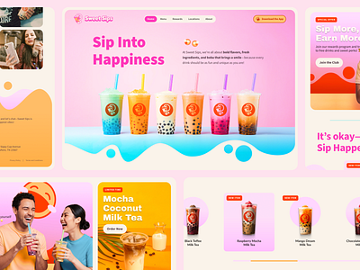 Sweet Sips Boba Website web design website